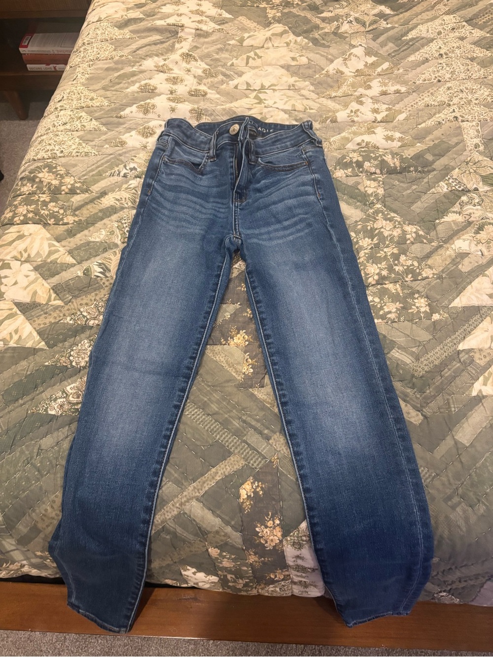 American Eagle Outfitters Women's Blue Stretch Hi Rise Jeggings